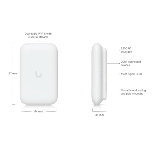 Ubiquiti Networks UniFi UK-ULTRA Access Point, WiFi 5, Innen- und Außenbereich
