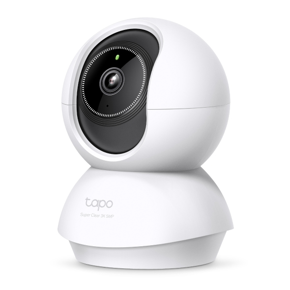 TP-Link Tapo C230 Indoor Sicherheitskamera Glühbirne, WLAN, Nachtsicht, 5 MP 2880x1620, Schwenk/Neige 340°, Tisch/Bank, Weiß, V1.0, EU