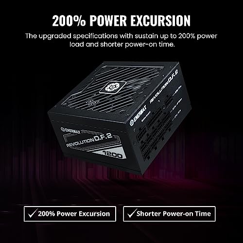 Enermax ERS1200EWT REVOLUTION D.F. 2 Netzteil 1200 W Vollständig modular 80 PLUS Gold ATX 20+4 pin Schwarz 12 cm Lüfter