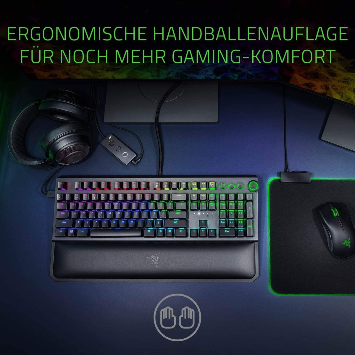 Razer BlackWidow Elite Gaming Keyboard Green Switches Chroma RGB DEU Layout QWERTZ