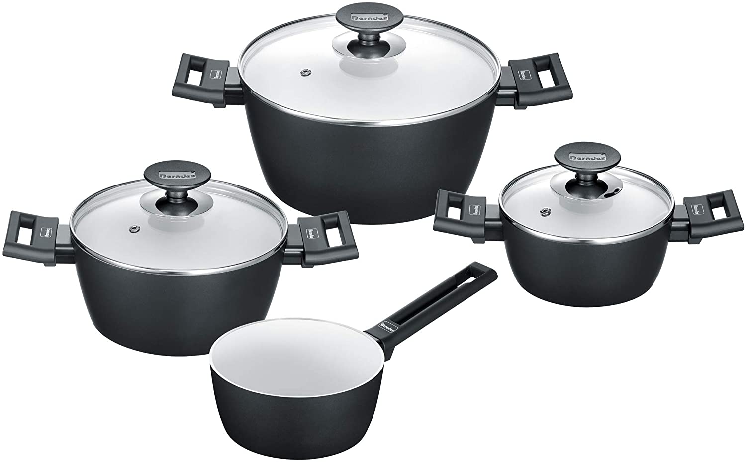 Berndes 013301 Aluminium Induction Smart Cookware Set 4 Pieces Aluminium Black / White