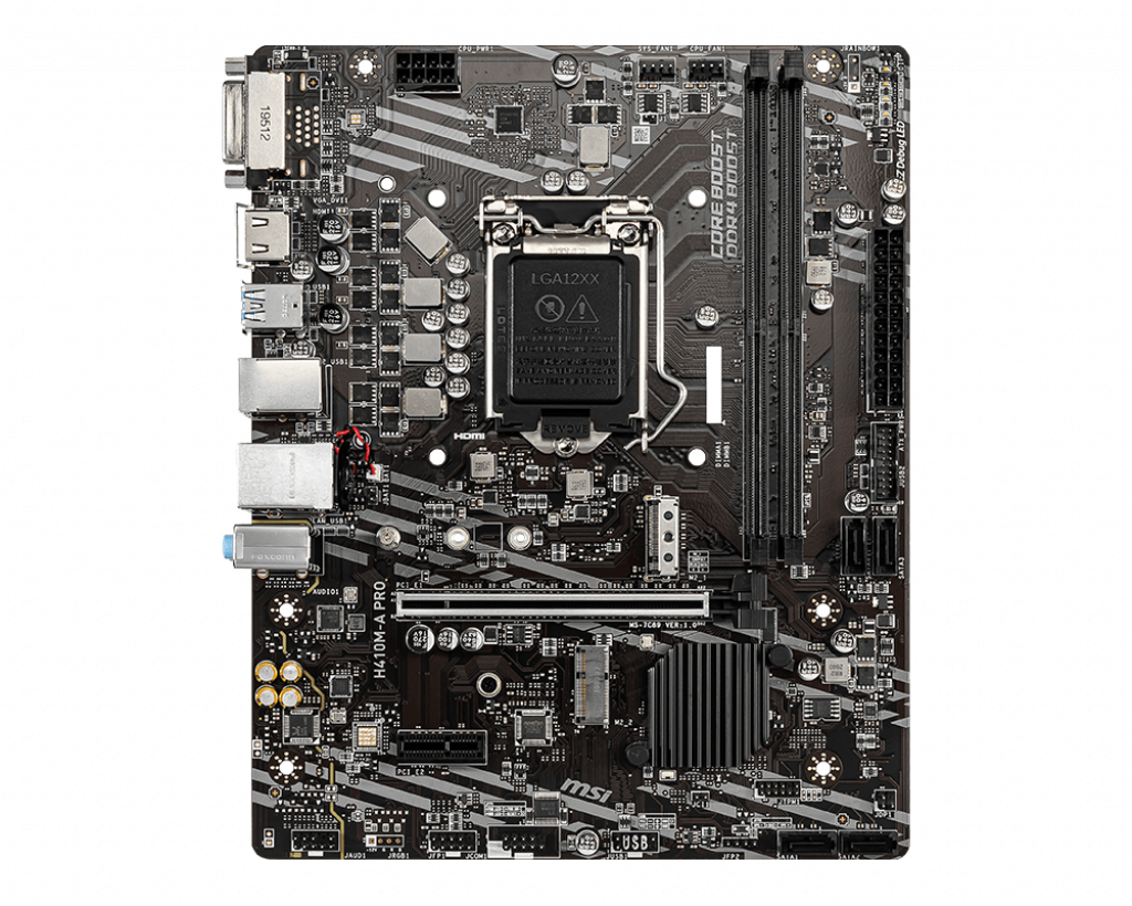 MSI H410M-A PRO mATX Mainboard Sockel 1200 M.2/HDMI/DVI/USB3.2(Gen1)