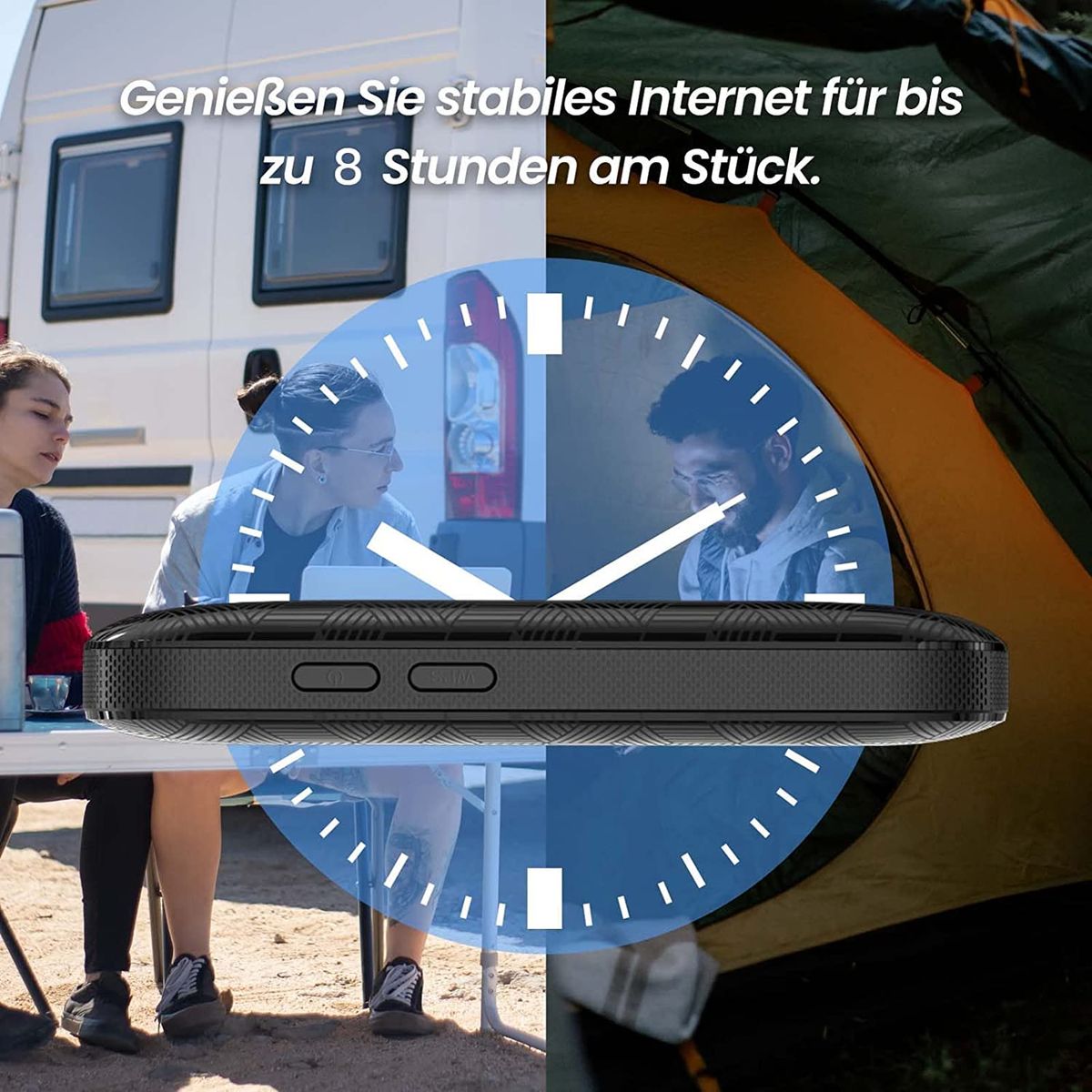 Tenda 4G185 Mobiler WLAN Router (4G/LTE bis zu 150Mbit/s Download, 50Mbit/s Upload, Hotspot, Cat.4), 2100mAh Akku, Plug & Play, kompatibel mit Allen SIM Karten, Mehrfarbig