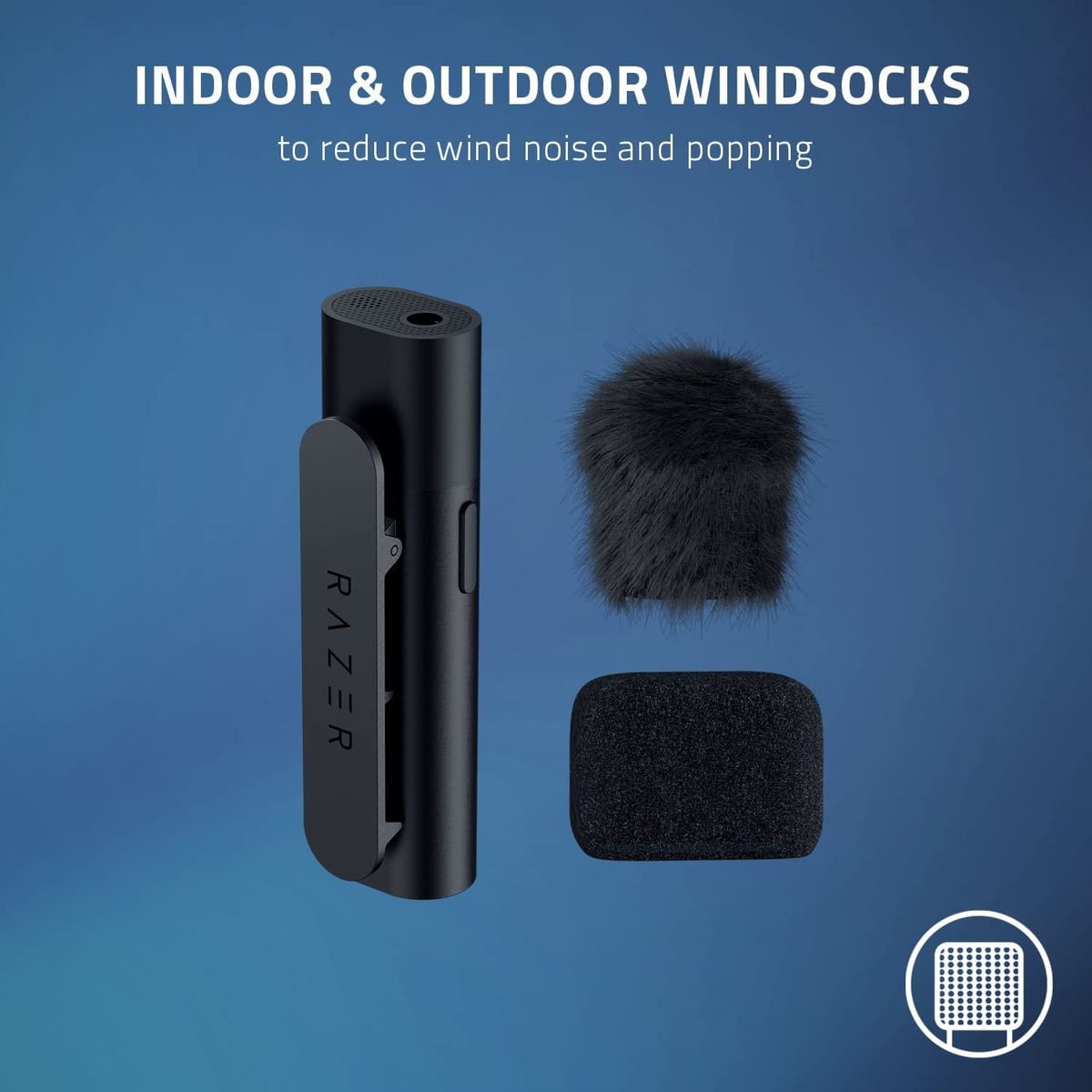 Razer Seiren BT Mobile Microphone Wireless BT + 3.5mm ClipOn for Android PC Black