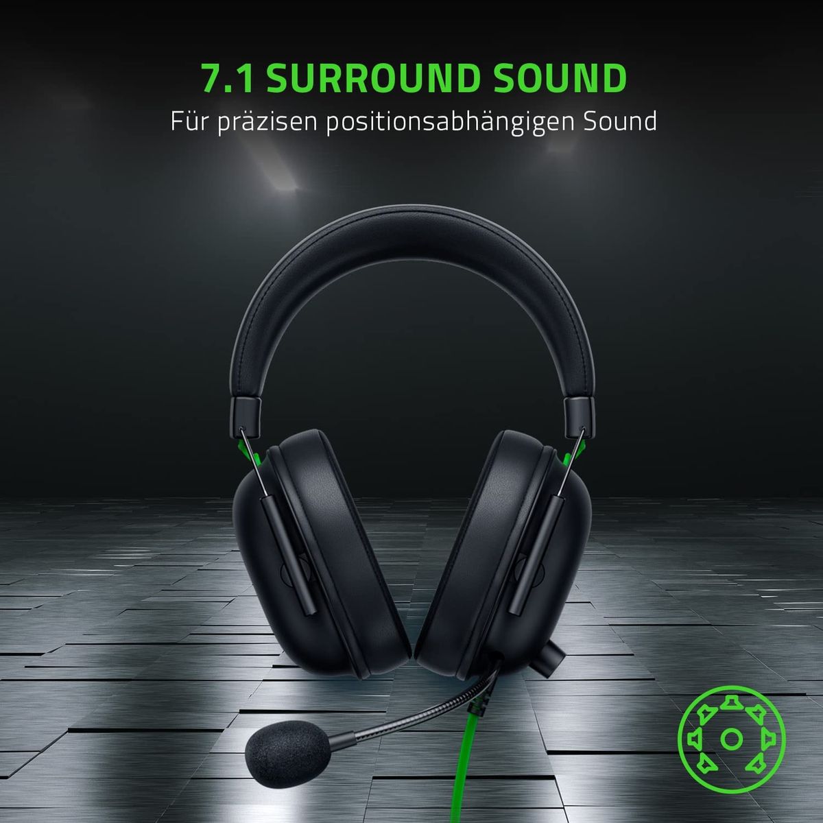 Razer BlackShark V2 X USB Gaming Headset Virtual 7.1 Surround-Sound for PC Black