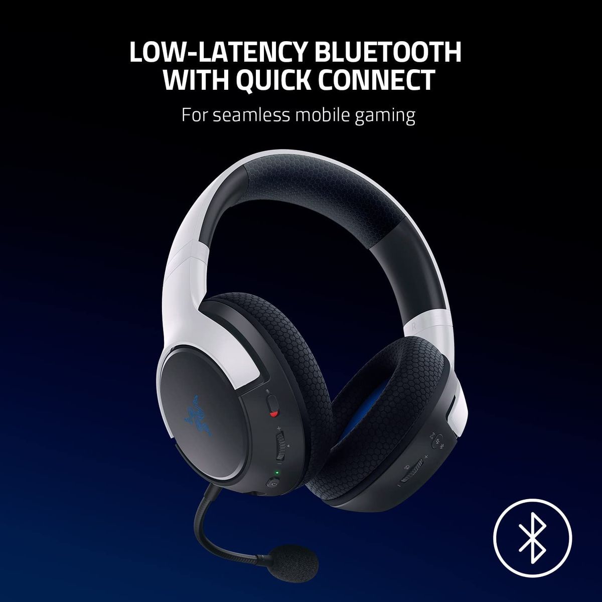 Razer Kaira for PlayStation Gaming Headset Dual Wireless Stereo for PS PC Mobile Mercury