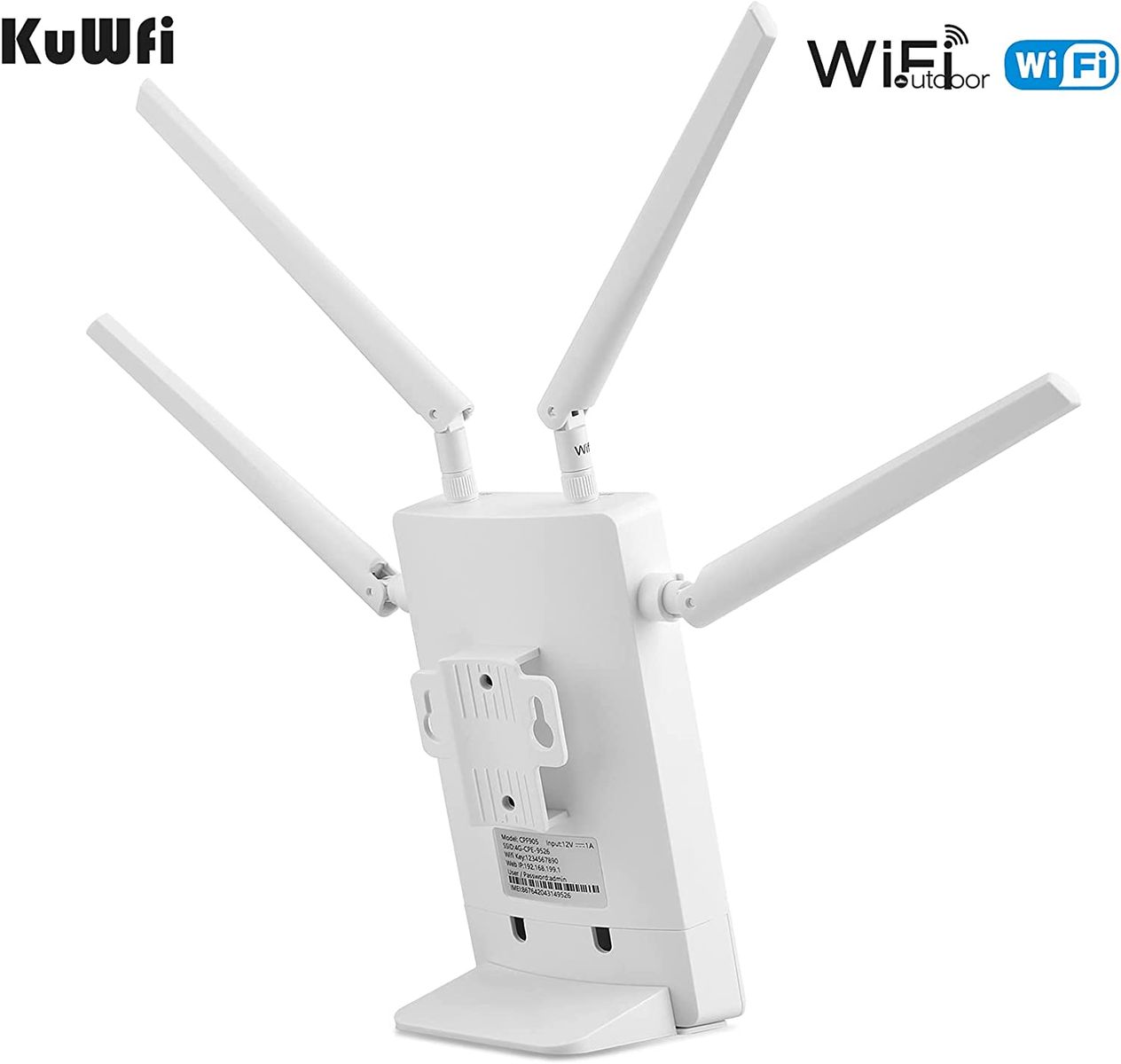 KuWFi 4G Box 4G LTE Waterproof 300Mbps External SIM Card Router SMA Connector 4G Router SIM Card Slot Works with IP Camera Support B1/B3/B5/B7/B8/B20 CPF905-CF5