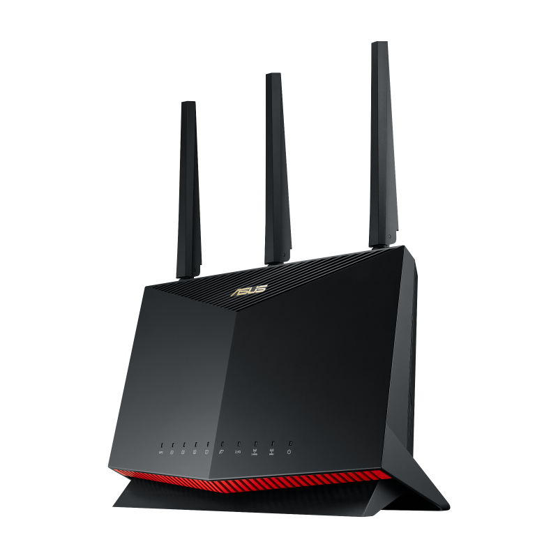 ASUS RT-AX86U Pro AX5700 AiMesh Dual Band WiFi 6 Gaming kombinierbarer Router (Tethering als 4G und 5G Router-Ersatz, PS5-kompatibel, Mobile Game Mode, AiProtection Pro, 2.5G Port, Gaming Port) 5.700 Mbit/s 1x WAN + 4x LAN + 2x USB 3.2