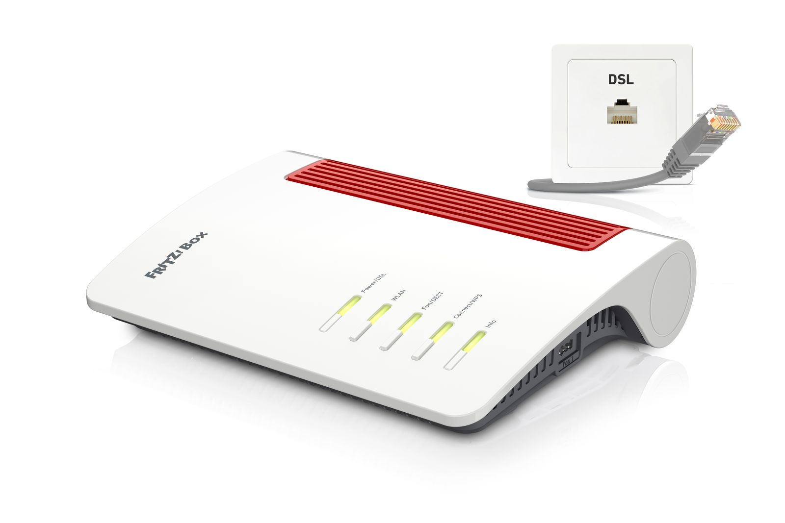 AVM FRITZ!Box 7690 DSL- & WLAN-Router, Wi-Fi 7 (802.11be), Dual-Band 2,4/5 GHz, 2.5 Gigabit WAN, DECT-Basis, Zigbee, USB, Weiß