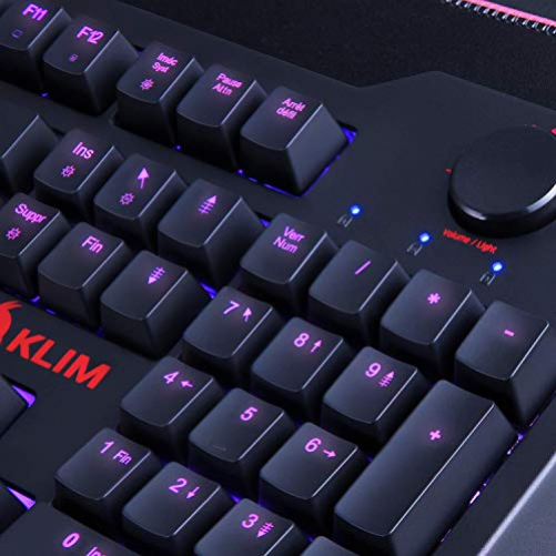 KLIM Vidi Mechanische Tastatur RGB mit Handballenauflage FR-Layout