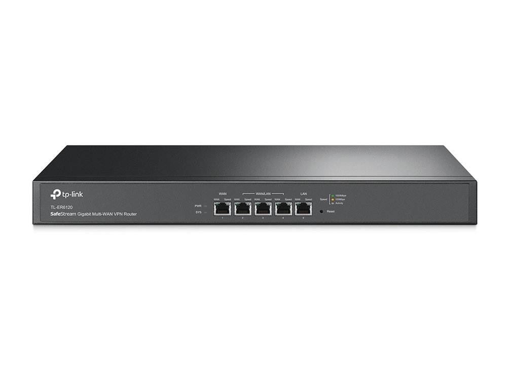 TP-Link TL-ER6120 Gigabit Kabelrouter SafeStream VPN Load-Balancing 2xWAN 5xLAN Rack 1U AC 100-240V v3.0 (UN)