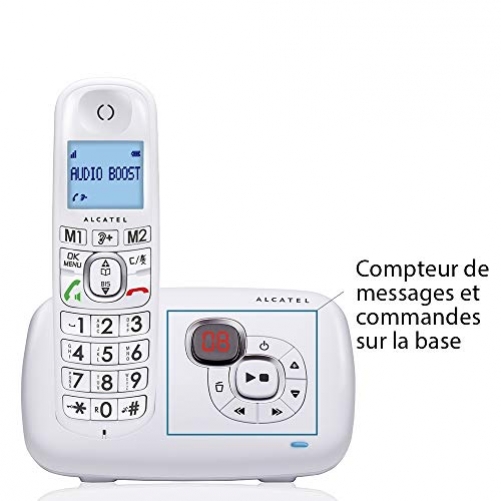 Alcatel XL385 Voice DECT-Telefon Weiu00df Anrufer-Identifikation - Plug-Type C (EU) (FR Version)