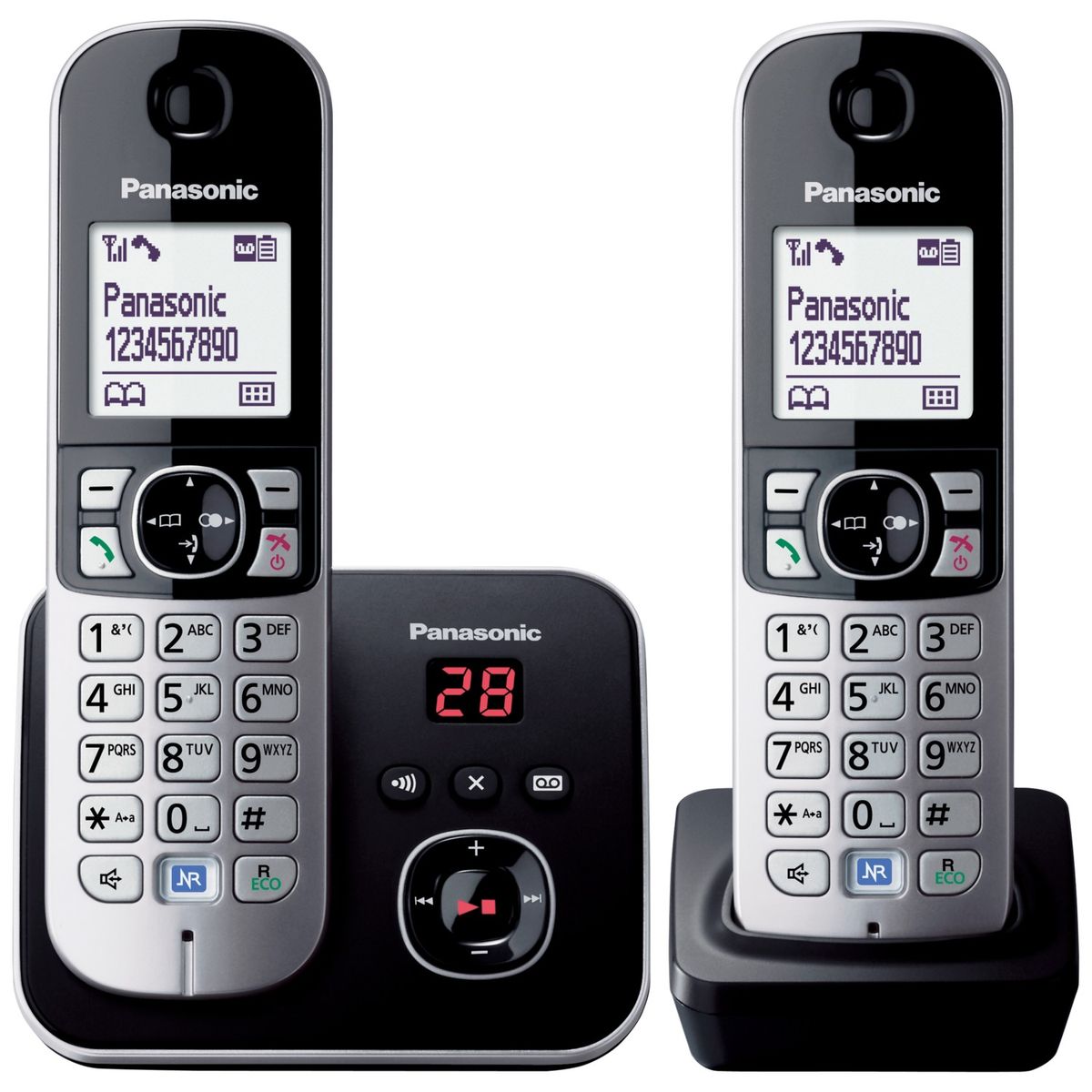 Panasonic KX-TG6822FRB Duo Telephones Sans fil Noir FR