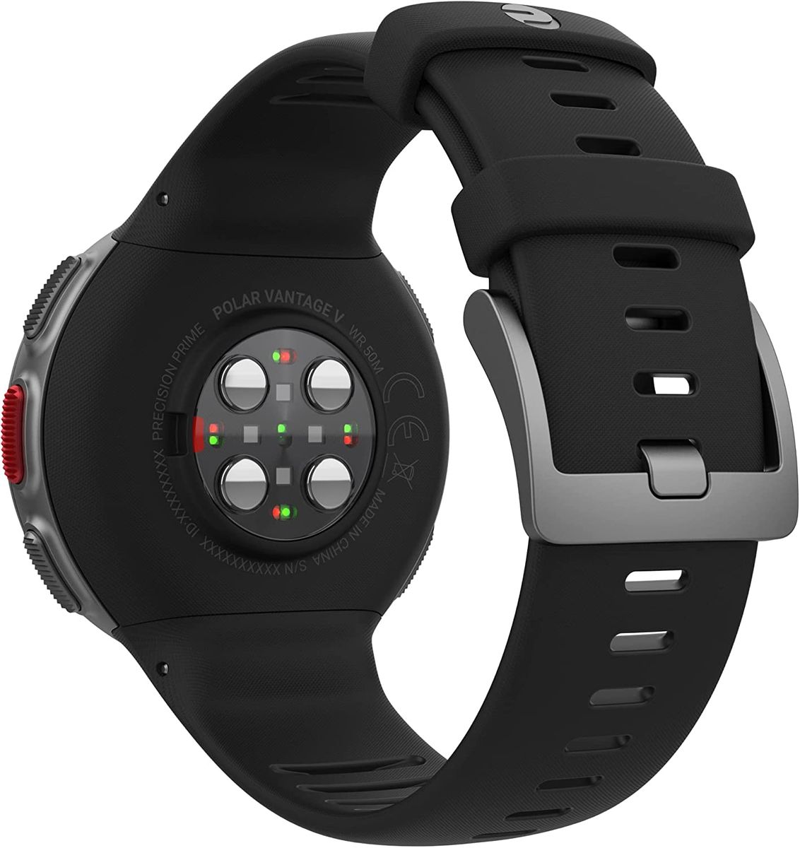 Polar Vantage V – Premium-Multisportuhr mit GPS, optischer Pulsmessung und extrem langer Akkulaufzeit – Multisport und Triathlontraining – Herzfrequenz-Messgerät, wasserdicht Vantage V M/L Schwarz