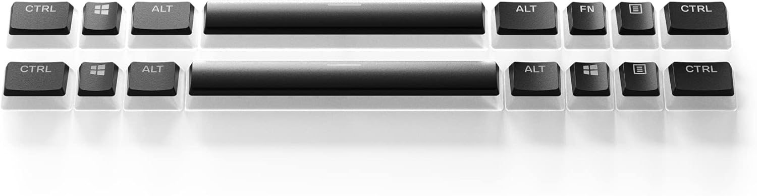 SteelSeries PrismCaps u2013 Double-Shot-Tastenset mit u201ePuddingu201c-Optik u2013 Kompatibilitu00e4t mit allen gu00e4ngigen mechanischen Tastaturen u2013 MX-Stu00f6u00dfel u2013 Schwarz (US-Tastaturlayout) - (USA Layout - QWERTY)