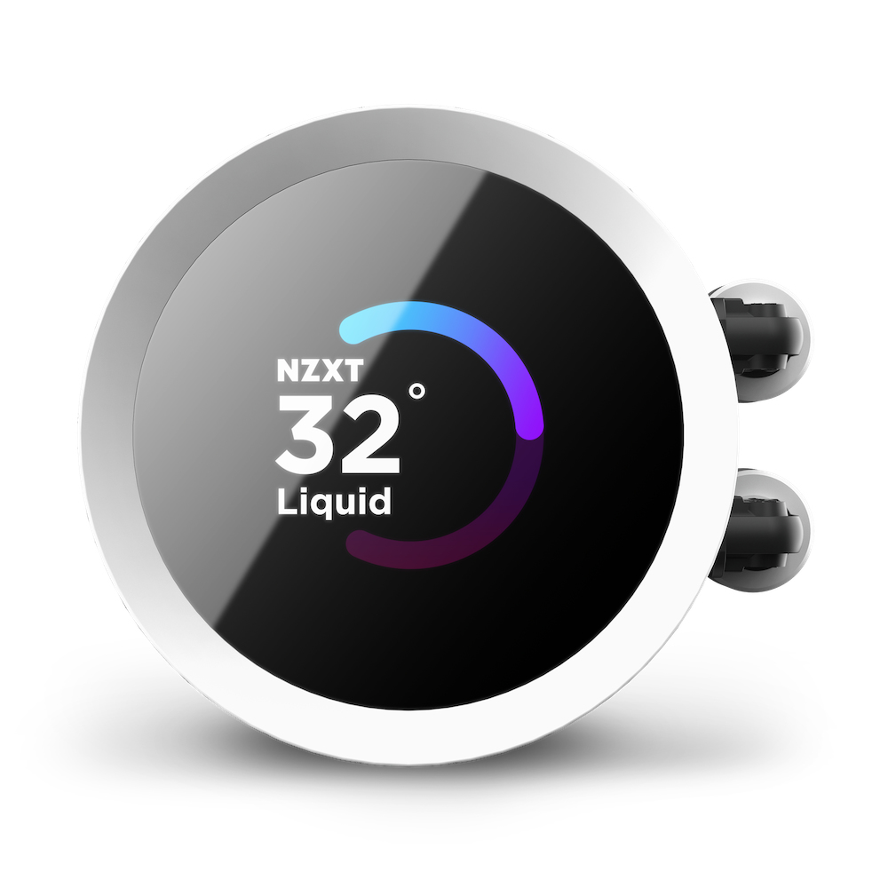 NZXT Kraken 280 RGB All-in-One-Wasserkühlung, 2x 140 mm Lüfter, TFT-LCD Display, RGB, Weiß, CPU-Kühler, Kompatibel mit LGA 1700, AM5