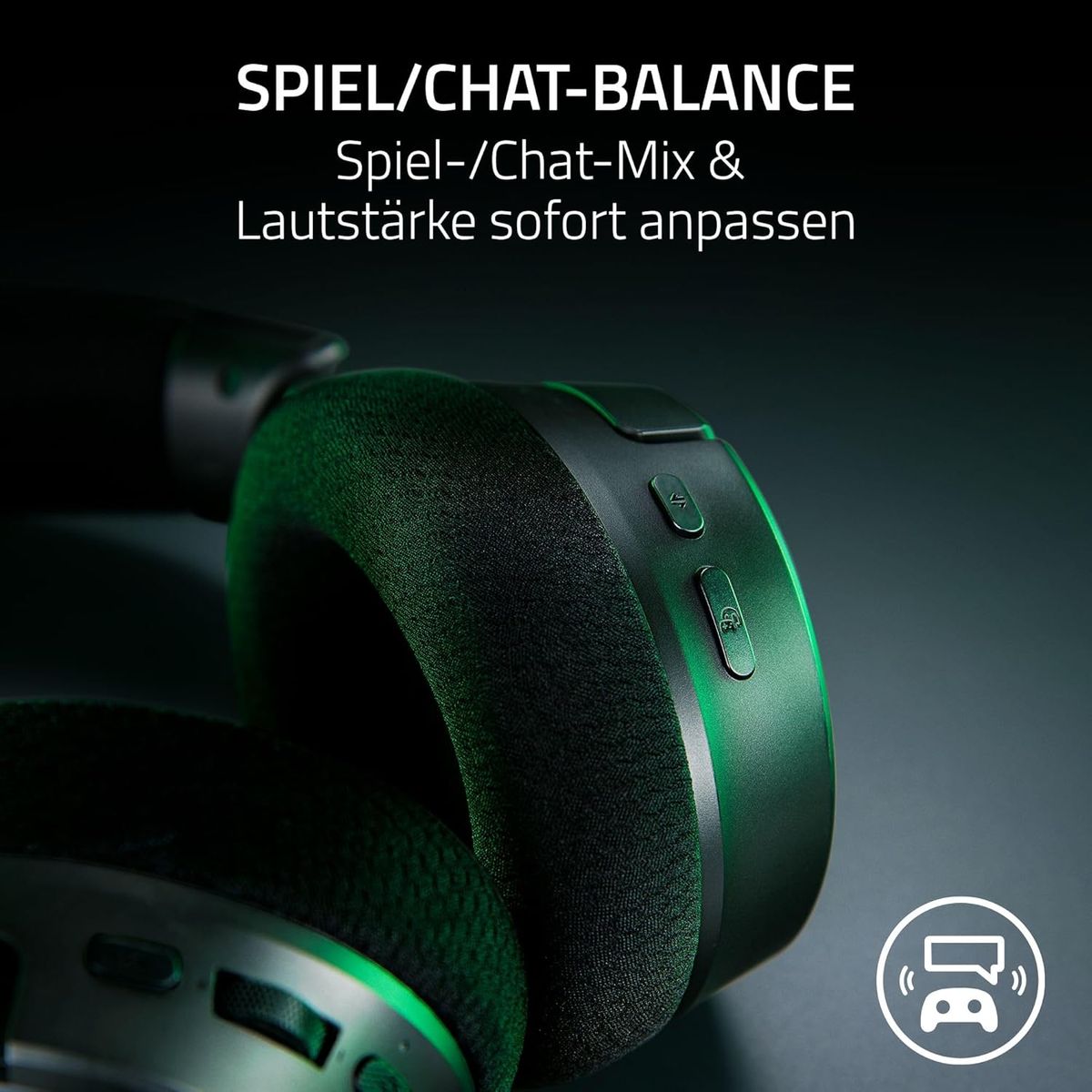 Razer Kraken V4 - Kabelloses PC Gaming-Headset (3-Modi-Konnektivität, Triforce 40mm Treiber, 9-Zonen-RGB-Beleuchtung der Ohrmuscheln, Mix- und Lautstärkeregelung, THX Spatial Audio) Schwarz