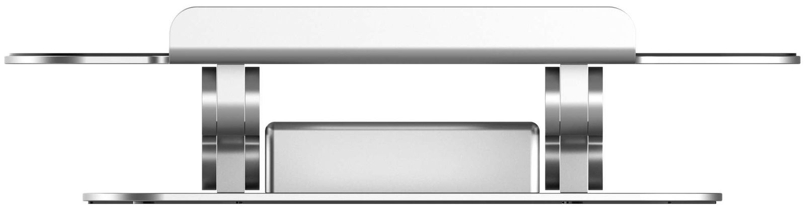 Rapoo UCS-5001 Laptop-Ständer mit magnetisch Abnehmbarer Dockingstation (1x HDMI, 1x LAN/Ethernet, 2X USB-A, 1x USB-C) USB-C Hub im Aluminium Design PC & Mac - Silber