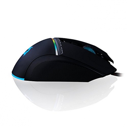 KLIM Skill Optische 4.000 DPI 2ms RGB Ergonomische Gaming Maus mit Daumenauflage
