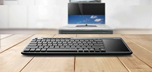 Rapoo K2600 kabellose Multimedia Tastatur mit Touchpad DE-Layout