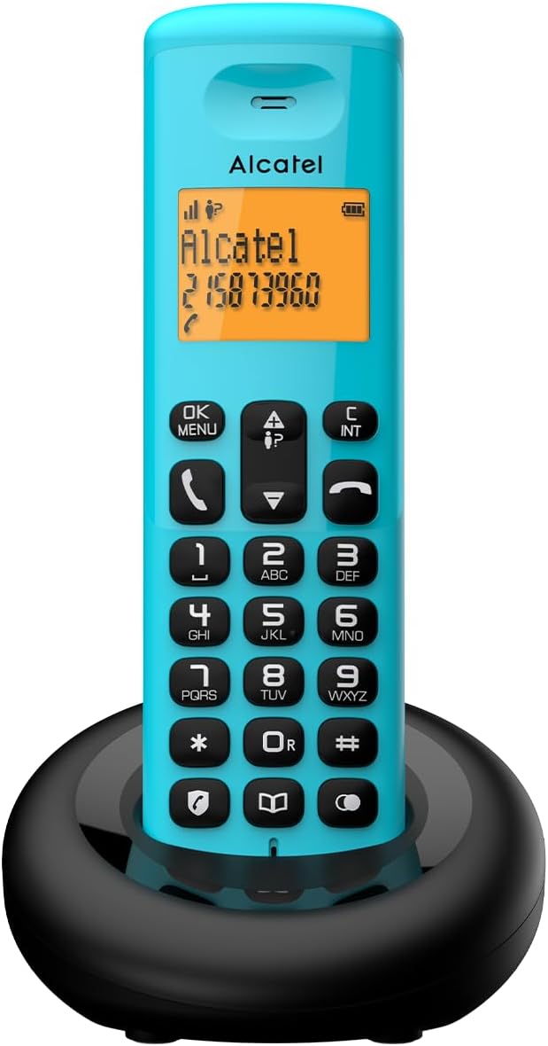 Alcatel E160 DECT-Telefon Anrufer-Identifikation Schwarz, Grün