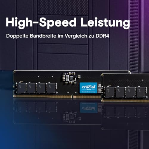 Crucial CT2K32G56C46U5 Arbeitsspeicher (RAM) 64 GB (2 x 32 GB) DDR5-5600 CL46 1,1 V XMP 3.0 On-Die ECC