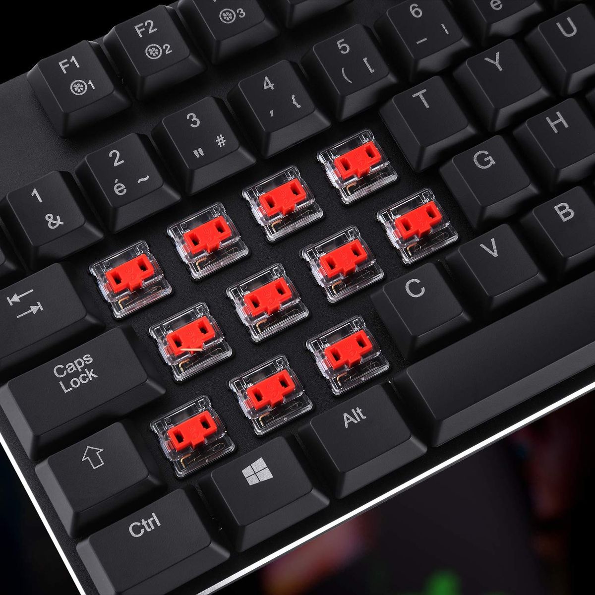 KLIM Dash TKL Mechanische Tastatur mit RGB-Beleuchtung FR-Layout