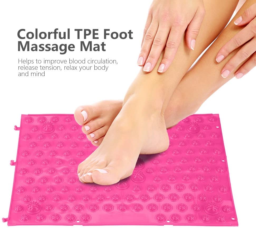 Fdit Foot Massage Mat For TPE Tension, Home Floor Pink