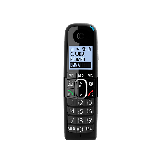 Amplicomms BigTel 1500 schnurloses DECT Großtasten Telefon, Audio-Boost, extra Laute Klingeltöne, Hörgerätekompatibel, Anrufschutz