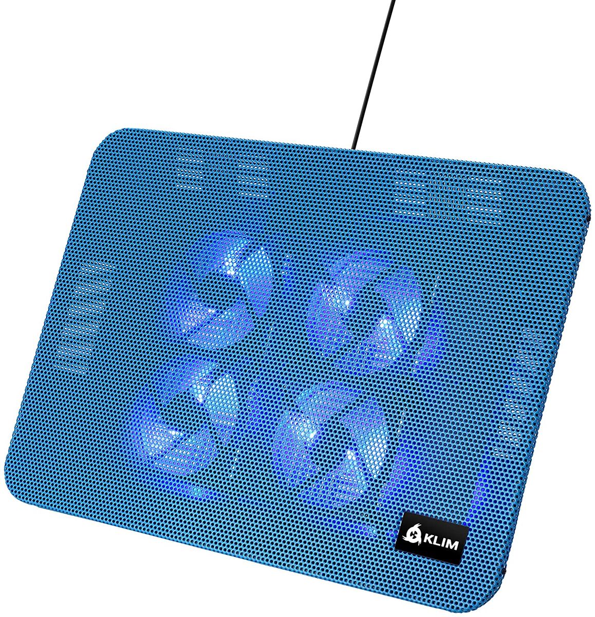 KLIM Serenity + Laptop Cooling Stand for Laptop + 11 to 15.6 inches + Perfect for Small and Medium Laptops + Stable And Sturdy Metal Grid + Silent Laptop Cooling Pad (Blue)