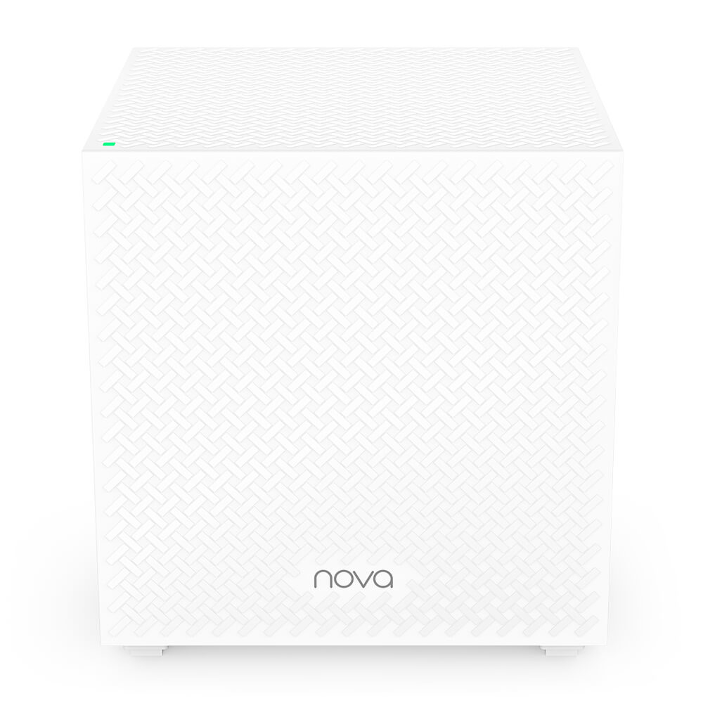 Tenda Nova MW12 Mesh WLAN System - AC2100 Tri-Band WLAN Mesh System - Reichweite bis zu 165m² & 100 Geräte - 3x Gigabit Port - Ersetzt WLAN Router & Repeater - Kompatibel mit Alexa - 1er-Pack