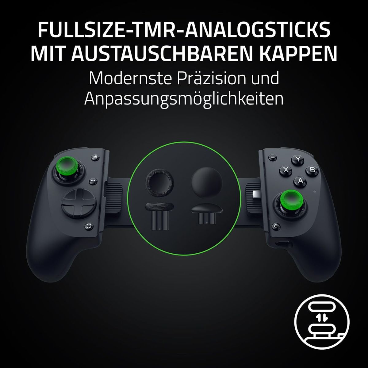 Razer Kishi V3 Pro Kabelgebundenes Gamepad, USB Typ-C, Android PC Xbox iOS, Analog & Digital, 3,5 mm Klinke, Schwarz