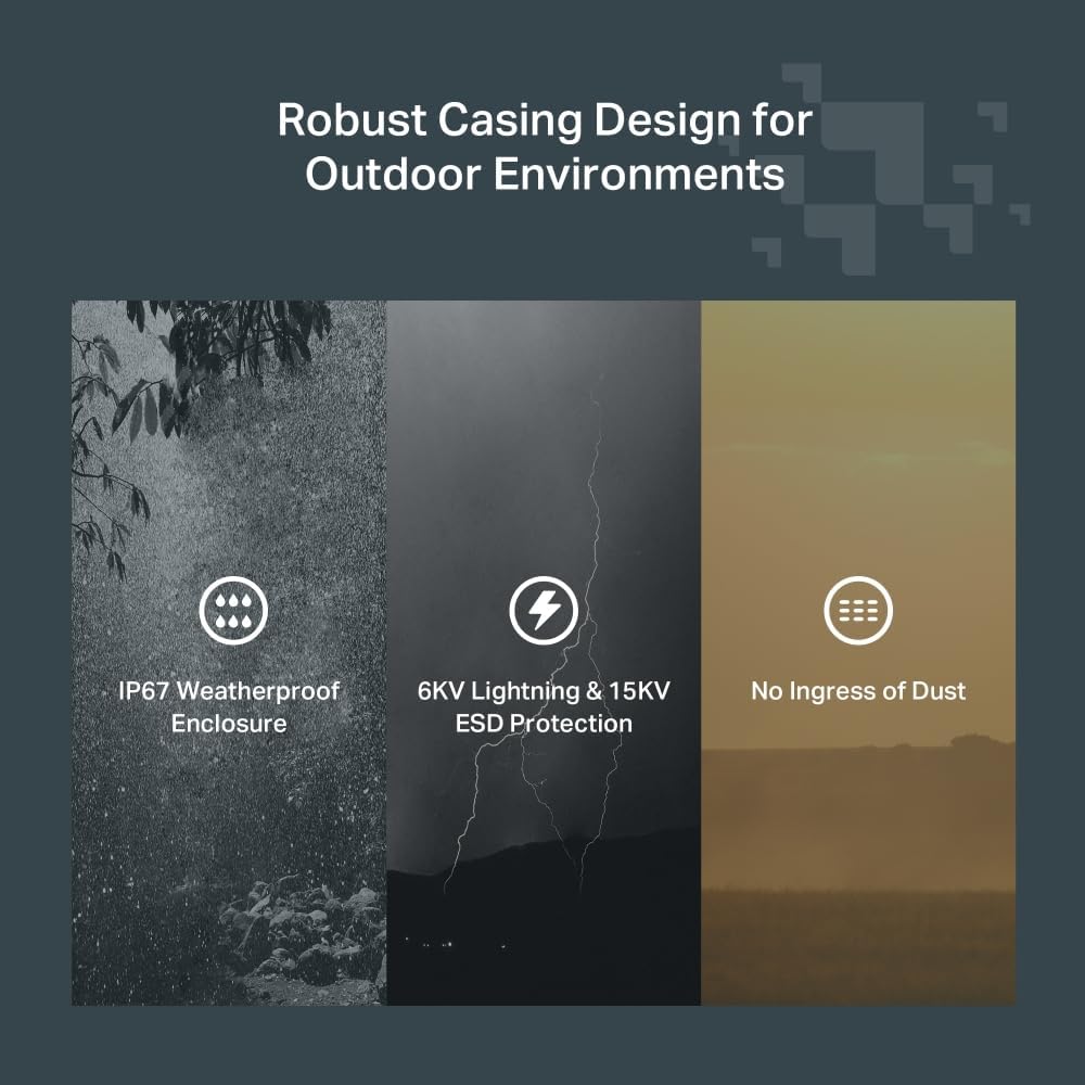 TP-Link Festa F61-Outdoor Access Point AX1800 WiFi 6, Kostenlose Cloud-Verwaltung, 802.3at PoE oder 48V passives PoE, IP67 wetterfest für Außenumgebung, Pole-/Wandmontage