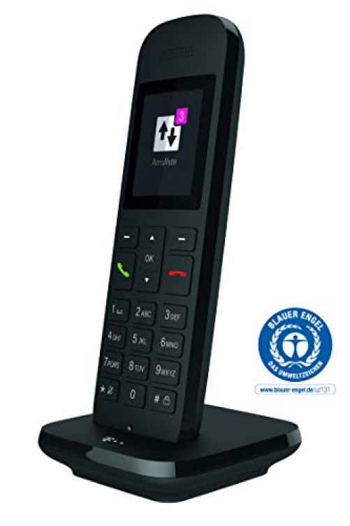 Telekom Festnetztelefon Speedphone 12 in schnurlos Zur Nutzung an aktuellen Routern DECT-CAT-iq Schnittstelle z.B. Speedport Fritzbox 5 cm Farbdisplay