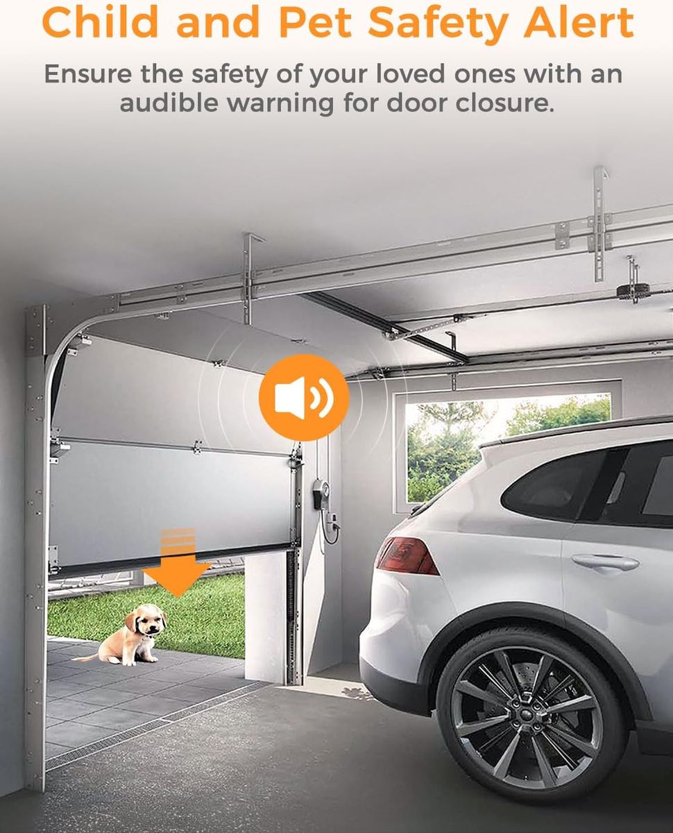 Refoss RSG100 Smart Garagentoröffner, WLAN 2,4 GHz, App-Steuerung, Alexa & Google kompatibel, Kein Hub erforderlich, Steckertyp C (EU)