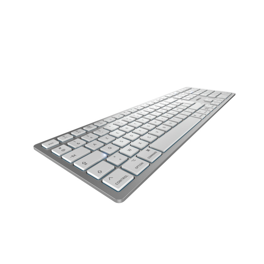 CHERRY KW 9100 SLIM FOR MAC Tastatur Universal USB + Bluetooth Silber - (FRA Layout - AZERTY)