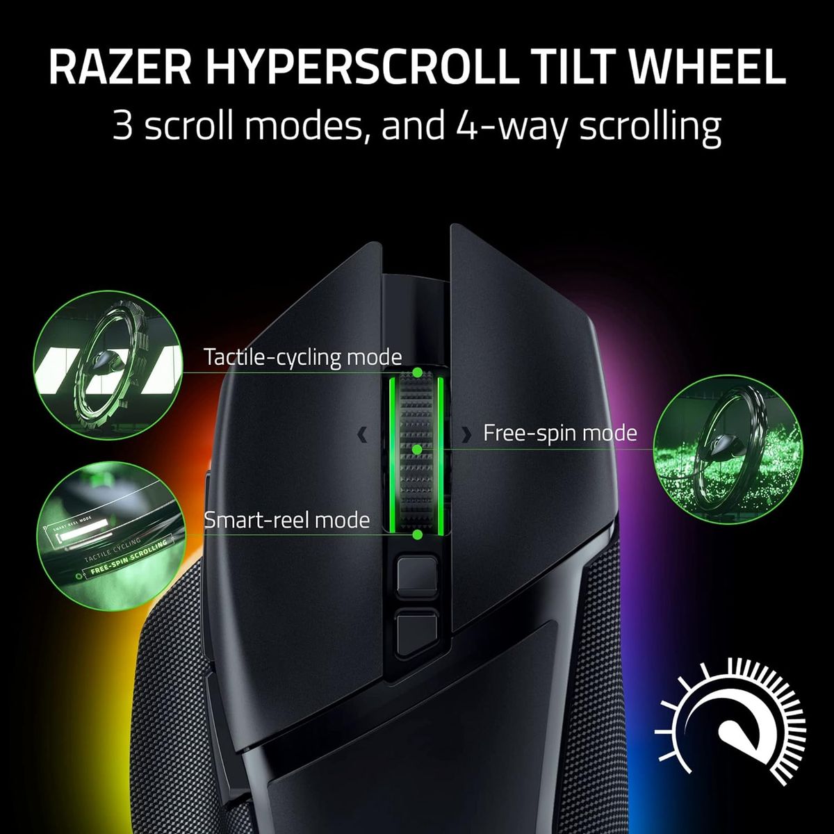 Razer Basilisk V3 Pro Gaming Mouse Dual Wireless + USB-C 30.000 DPI RGB Black U