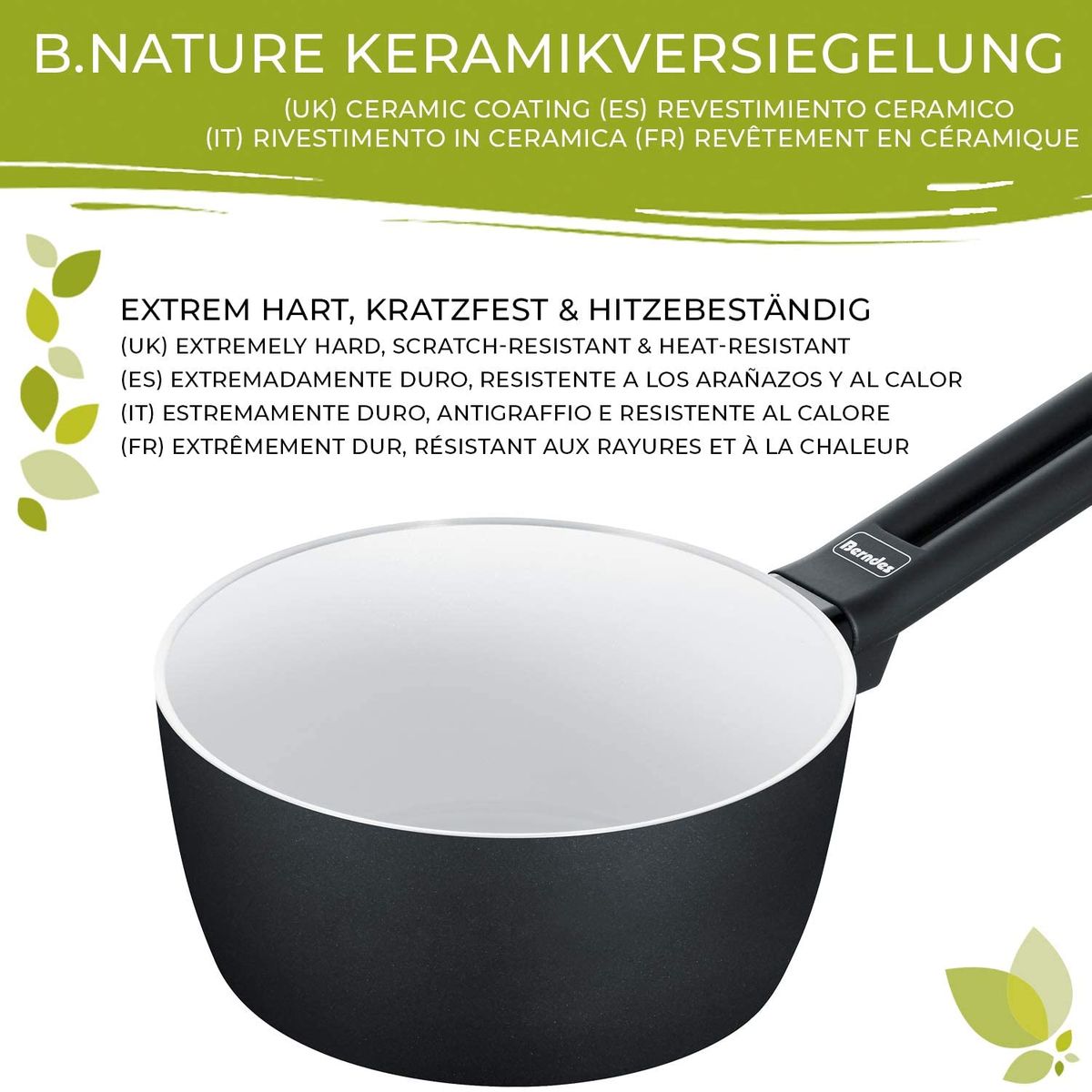Berndes 013301 Aluminium Induction Smart Cookware Set 4 Pieces Aluminium Black / White