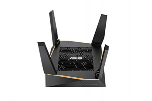 Asus RT-AX92U Router (Ai Mesh WLAN System, WiFi 6 AX6100, Tri-Band, 4x Gigabit LAN, 1.8 GHz DC CPU, AiProtection, USB 3.0, 160 MHz, 1er Pack)