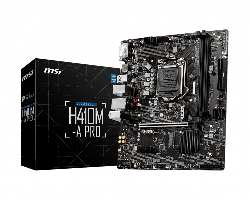 MSI H410M-A PRO mATX Mainboard Sockel 1200 M.2/HDMI/DVI/USB3.2(Gen1)