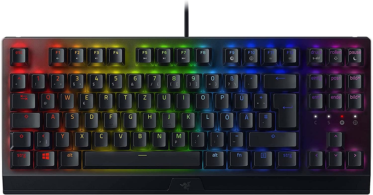 Razer BlackWidow V3 TKL Gaming Keyboard Green Switches Chroma RGB DEU Layout QWERTZ