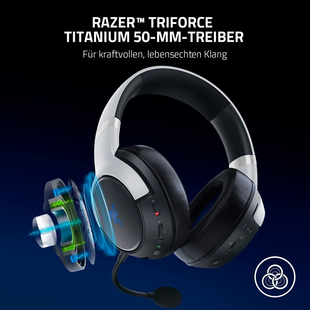 Razer Kaira Pro for PlayStation Gaming Headset Dual Wireless Stereo Chroma RGB for PS PC Mobile Mercury