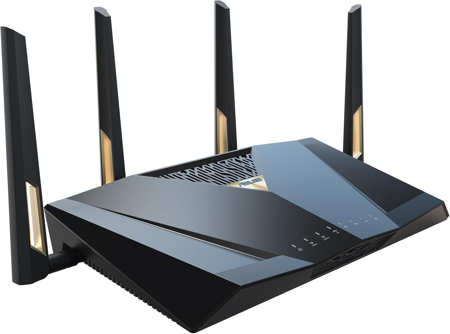 ASUS RT-BE88U WLAN-Router Wi‑Fi 7 Dual-Band (2,4/5 GHz), 10 Gigabit Ethernet, 9x LAN, SFP+, USB, Schwarz/Grau