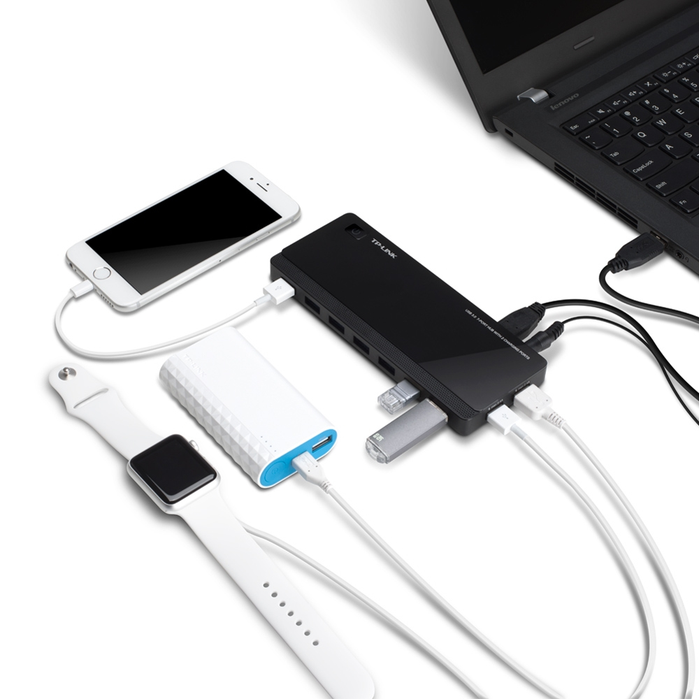 TP-Link UH720 Schnittstellen-Hub USB 3.2 Gen 1 (3.1 Gen 1) Micro-B 5000 Mbit/s Schwarz