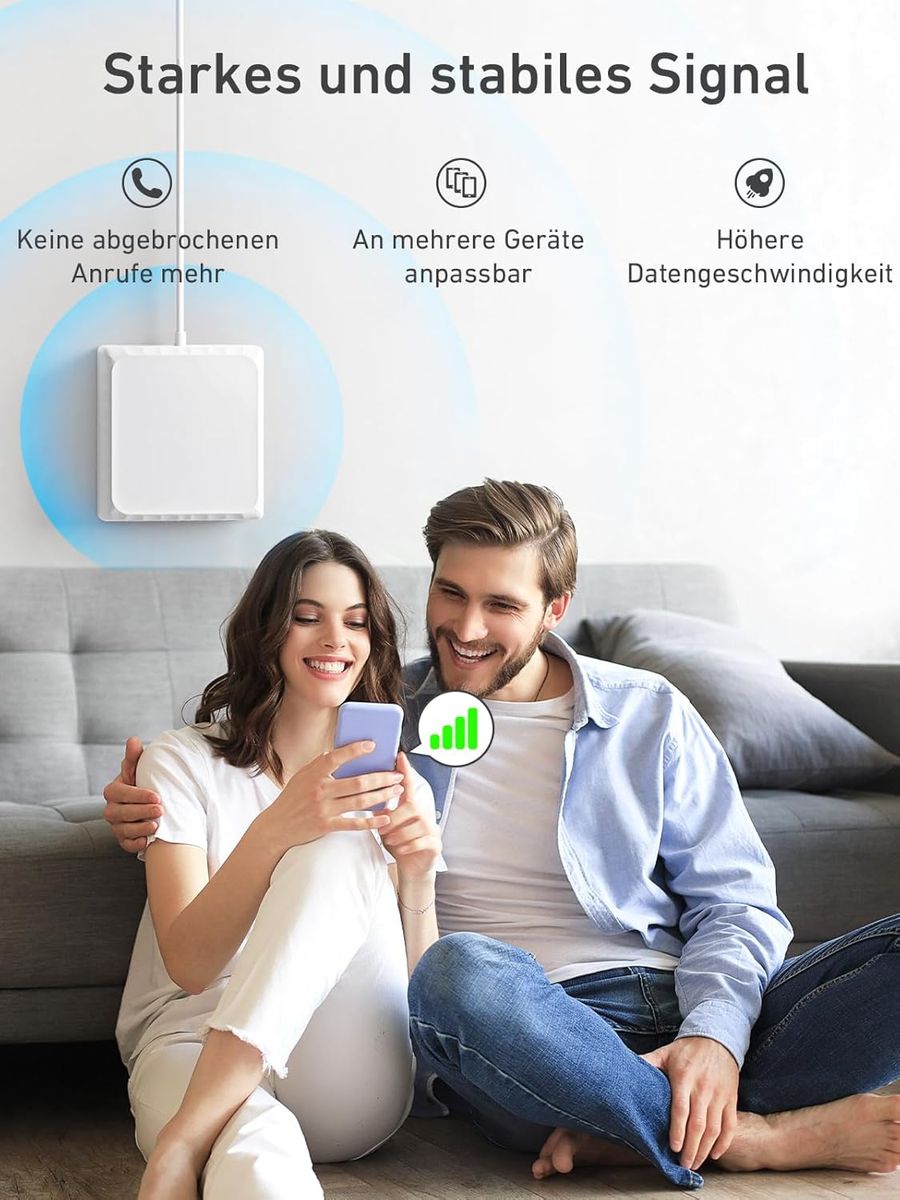 ANYCALL Band 3, 20 - PL Mobilfunk Signalverstärker 4G LTE 3G GSM Repeater für Haus & Büro, Band 3 (1800 MHz) & Band 20 (800 MHz), EU Stecker