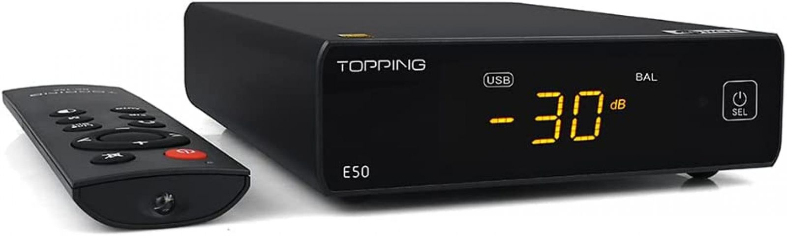 Topping E50 MQA DAC ES9068AS XMOS XU216 DSD512(Nativ) DSD256(DOP) PCM768kHz USB DAC USB/KOAX/Opt Eingänge RCA/TRS Ausgänge Decoder mit Fernbedienung (Schwarz)