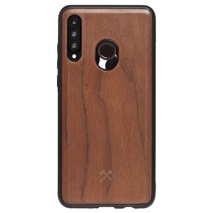 Woodcessories ECO305 Smartphone-Schutzhülle für Huawei P30 Lite, Echtholz Walnuss Cover, Silikonrahmen, Slim, 15,6 cm (6.15")