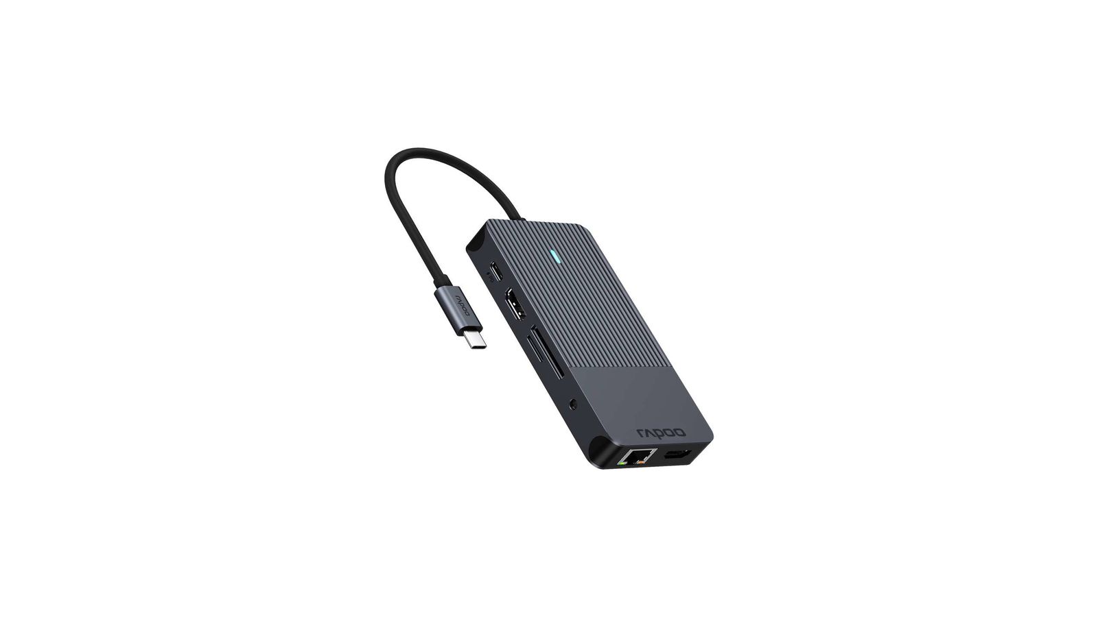 Rapoo UCM-2004 8-in-1 USB-C Multiport Adapter 100W Power Delivery HDMI LAN USB-C USB-A 3.0 microSD v1.0