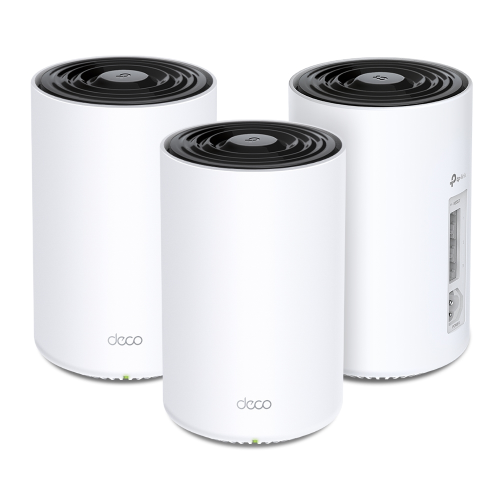 TP-Link Deco PX50 (3-pack) Mesh-System, Dual-Band Wi-Fi 6 (802.11ax), 600 m² Abdeckung, Weiß, Intern, EU, V1.0
