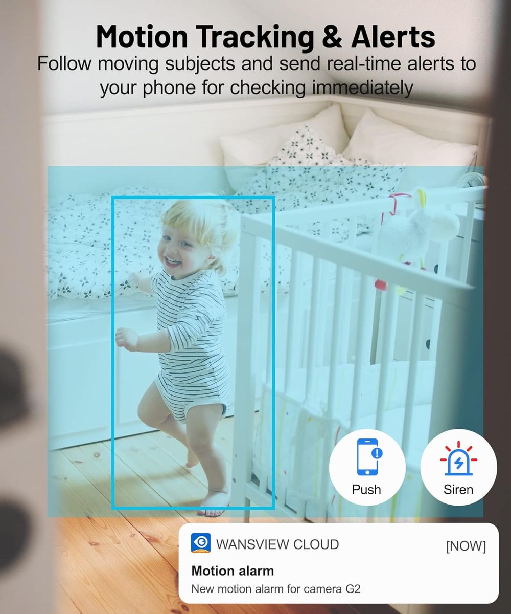 GALAYOU 2K Überwachungskamera innen, WLAN IP Kamera überwachung Indoor WiFi Camera,360°Hundekamera Zwei-Wege-Audio, Babyphone mit Kamera,funktioniert mit Alexa&Google Home G2-2P Weiß 2 Stück (1er Pack)